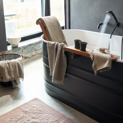 Bath towels - Zoé Bath Towel Noisette 70 X 140 - MAISON VIVARAISE - SDE VIVARAISE WINKLER