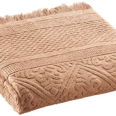 Bath towels - Zoé Bath Towel Noisette 50 X 100 - MAISON VIVARAISE - SDE VIVARAISE WINKLER