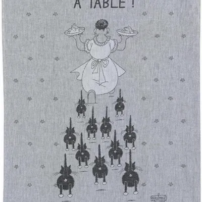 Dish towels - Jacquard Tea Towel À table Ombre 50 X 70 - MAISON VIVARAISE - SDE VIVARAISE WINKLER