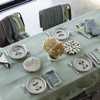 Table cloths - Recycled Tablecloth Grace Forêt 170 X 300 - MAISON VIVARAISE - SDE VIVARAISE WINKLER