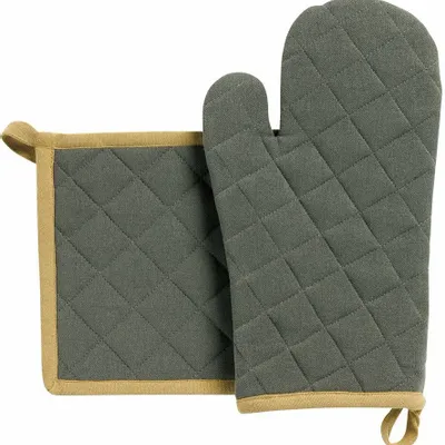 Maniques - Lot gant de cuisine/manique recyclé Grace Forêt 15 x 32 - MAISON VIVARAISE - SDE VIVARAISE WINKLER