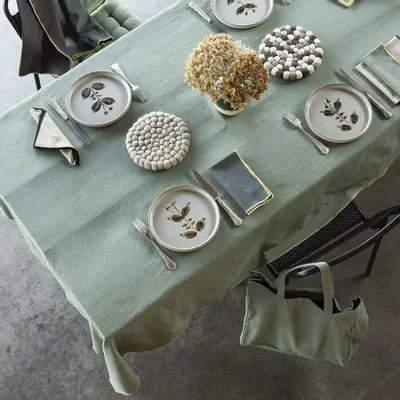 Sacs et cabas - Sac shopping recyclé Grace Matcha 35 x 40 x 15 - MAISON VIVARAISE - SDE VIVARAISE WINKLER