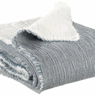 Throw blankets - Emilio Throw Pacific 130 X 200 - MAISON VIVARAISE - SDE VIVARAISE WINKLER