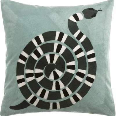 Coussins - Coussin brodé Yoka Ciel 45 x 45 - MAISON VIVARAISE - SDE VIVARAISE WINKLER