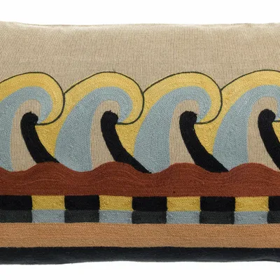 Cushions - Embroidered Cushion Adria Multico 30 X 50 - MAISON VIVARAISE - SDE VIVARAISE WINKLER