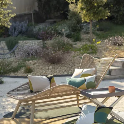 Cushions - Outdoor Cushion Leana Opaline 45 X 45 - MAISON VIVARAISE - SDE VIVARAISE WINKLER