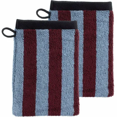 Autres linges de bain - Lot de 2 gants de toilette Charly Myrtille 15 x 21 - LA CERISE SUR LE GATEAU