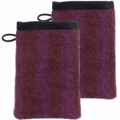 Autres linges de bain - Lot de 2 gants de toilette Charly Figue 15 x 21 - LA CERISE SUR LE GATEAU