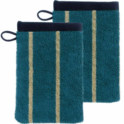 Autres linges de bain - Lot de 2 gants de toilette Charly Abyss 15 x 21 - LA CERISE SUR LE GATEAU