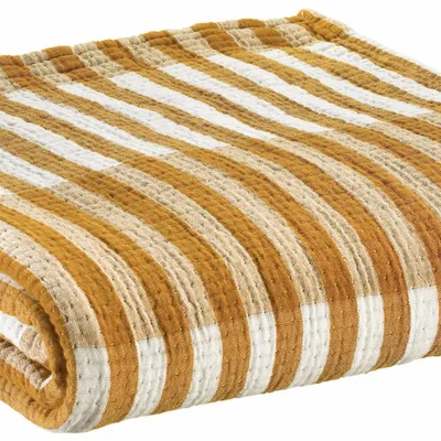 Plaids - Plaid Calista Safran 137 x 180 - MAISON VIVARAISE - SDE VIVARAISE WINKLER