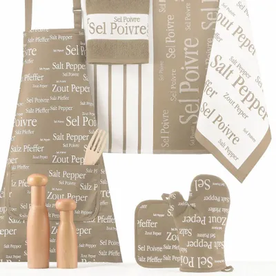 Aprons - Apron Sel & Poivre Ficelle 80 X 85 - MAISON VIVARAISE - SDE VIVARAISE WINKLER