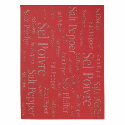 Dish towels - Sel & Poivre Linen-Cotton Tea Towel Rouge 50 X 70 - MAISON VIVARAISE - SDE VIVARAISE WINKLER