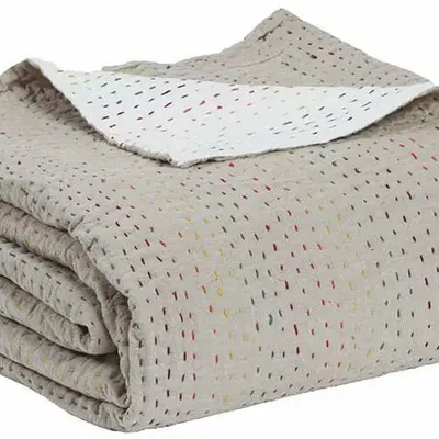 Linge de lit - Jeté Gastounet multico 240 x 260 - MAISON VIVARAISE - SDE VIVARAISE WINKLER