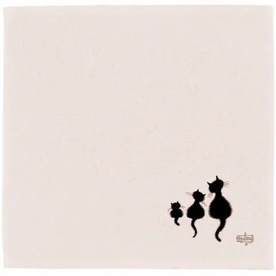 Dish towels - Kitchen Towel Dubout 3 Chats Ivoire 50 X 50 - MAISON VIVARAISE - SDE VIVARAISE WINKLER