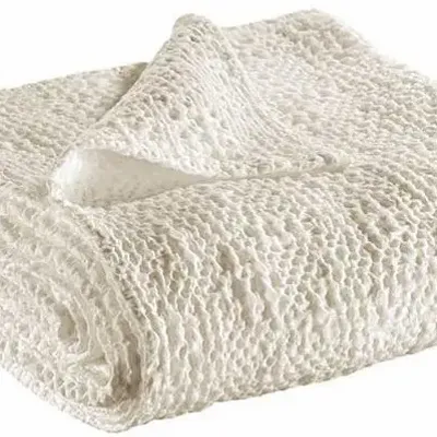Bed linens - Tana Bed Throw Craie 240 X 260 - MAISON VIVARAISE - SDE VIVARAISE WINKLER