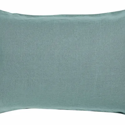 Linge de lit - Taie d'oreiller Zeff Vert de gris 50 x 75 - MAISON VIVARAISE - SDE VIVARAISE WINKLER