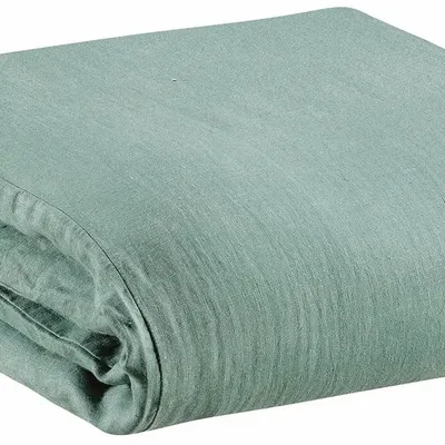 Linge de lit - Housse de couette Zeff Vert de gris 240 x 220 - MAISON VIVARAISE - SDE VIVARAISE WINKLER