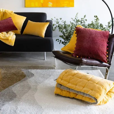 Bed linens - Elise plain bed runner Maïs 90 X 240 - MAISON VIVARAISE - SDE VIVARAISE WINKLER