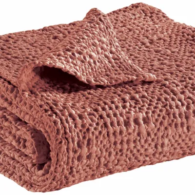 Throw blankets - Tana Throw Blanket Blush 140 X 200 - MAISON VIVARAISE - SDE VIVARAISE WINKLER