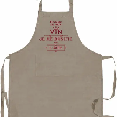 Aprons - Apron Je Me Bonifie Avec L'Age Ficelle 90 X 72 - MAISON VIVARAISE - SDE VIVARAISE WINKLER