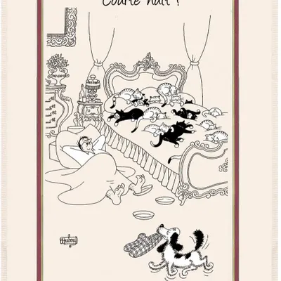 Torchons - Grand torchon Dubout Courte nuit Ecru 60 x 80 - MAISON VIVARAISE - SDE VIVARAISE WINKLER