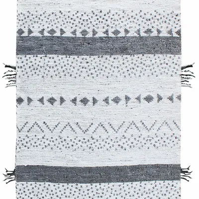 Tapis - Tapis Callista Blanc/noir 120 x 180 - MAISON VIVARAISE - SDE VIVARAISE WINKLER