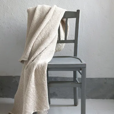 Linge de lit - Jeté Maia Craie 280 x 260 - MAISON VIVARAISE - SDE VIVARAISE WINKLER