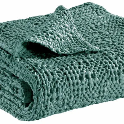 Throw blankets - Tana Throw Blanket Vert de gris 140 X 200 - MAISON VIVARAISE - SDE VIVARAISE WINKLER