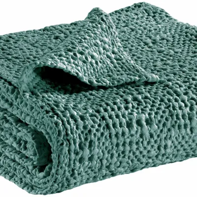 Bed linens - Tana Bed Throw Vert de gris 260 X 260 - MAISON VIVARAISE - SDE VIVARAISE WINKLER