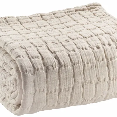 Bed linens - Swami Bed Throw Lin 240 X 260 - MAISON VIVARAISE - SDE VIVARAISE WINKLER