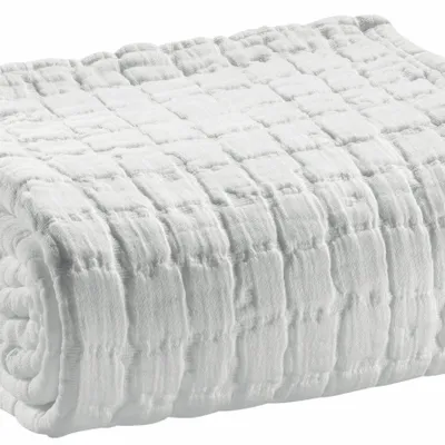 Bed linens - Swami Bed Throw Blanc 240 X 260 - MAISON VIVARAISE - SDE VIVARAISE WINKLER