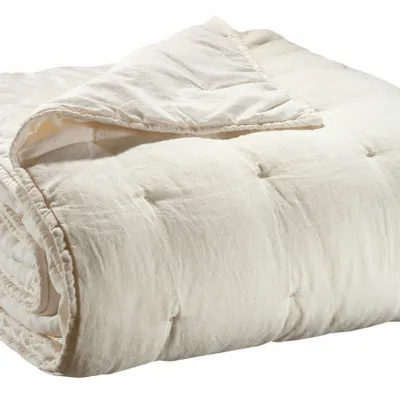 Linge de lit - Jeté de lit Zeff Craie 240 x 260 - MAISON VIVARAISE - SDE VIVARAISE WINKLER