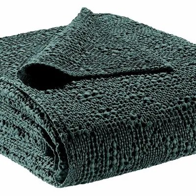 Throw blankets - Tana Throw Blanket Prusse 140 X 200 - MAISON VIVARAISE - SDE VIVARAISE WINKLER