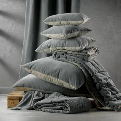 Cushions - Plain Cushion Elise Cobalt 45 X 45 - MAISON VIVARAISE - SDE VIVARAISE WINKLER