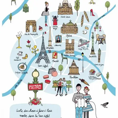 Torchons - Torchon Carte Paris Blanc 48 X 72 - MAISON VIVARAISE - SDE VIVARAISE WINKLER