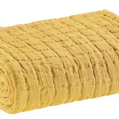 Throw blankets - Swami Throw Blanket Curry 130 X 200 - MAISON VIVARAISE - SDE VIVARAISE WINKLER