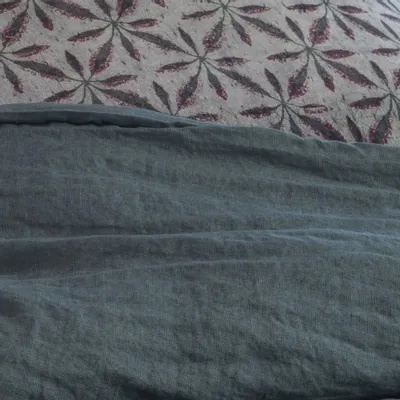 Bed linens - Zeff Flat Sheet Prusse 240 X 300 - MAISON VIVARAISE - SDE VIVARAISE WINKLER