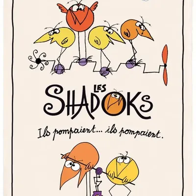 Torchons - Torchon Shadoks Ils pompaient Ecru 48 x 72 - MAISON VIVARAISE - SDE VIVARAISE WINKLER