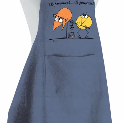 Tabliers de cuisine - Tablier de cuisine Shadoks Ils pompaient Jeans 90 x 72 - MAISON VIVARAISE - SDE VIVARAISE WINKLER