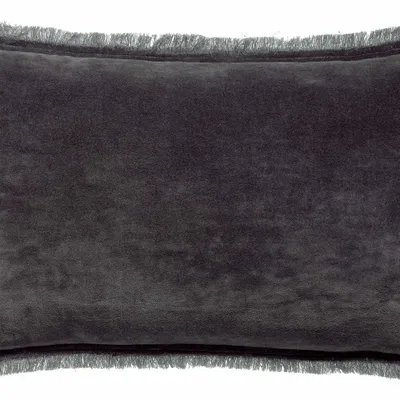 Coussins - Coussin uni Fara Ombre 30 x 50 - MAISON VIVARAISE - SDE VIVARAISE WINKLER