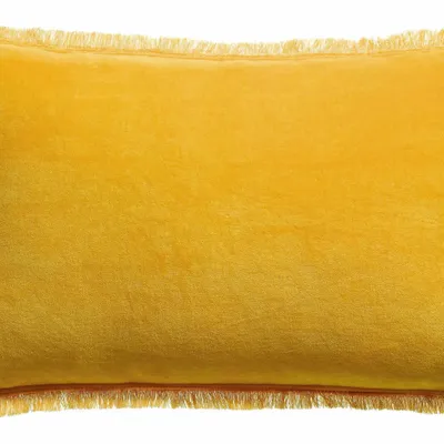 Cushions - Plain Cushion Fara Curry 40 X 65 - MAISON VIVARAISE - SDE VIVARAISE WINKLER