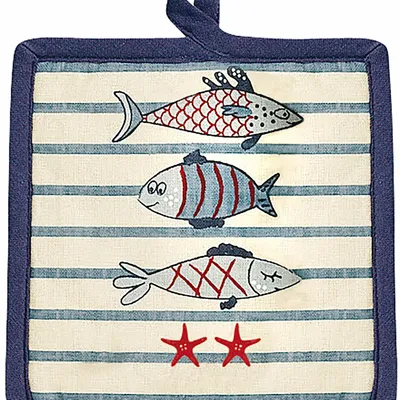 Maniques - Manique New Pesk Bleu 18 x 18 - MAISON VIVARAISE - SDE VIVARAISE WINKLER