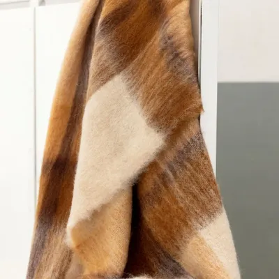 Plaids - PLAID MOHAIR HERITAGE BIVOUAC - BRUN DE VIAN-TIRAN