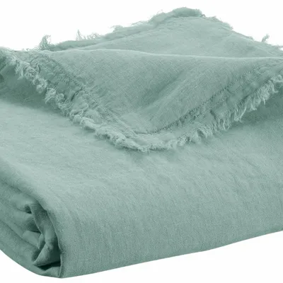 Throw blankets - Zeff Nomade Throw Blanket Vert de gris 130 X 180 - MAISON VIVARAISE - SDE VIVARAISE WINKLER