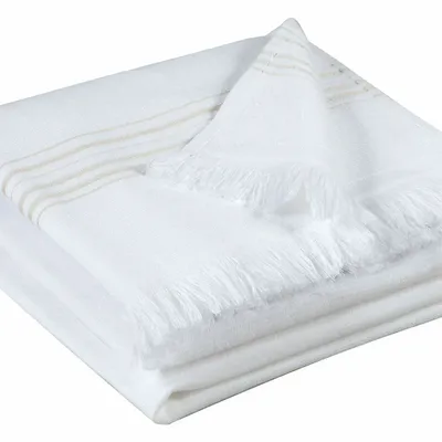Bed linens - Hammam Towel Cancun Neige 90 X 180 - MAISON VIVARAISE - SDE VIVARAISE WINKLER