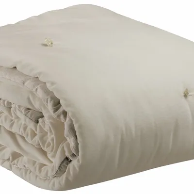 Throw blankets - Elise Knotted Dots Throw Blanket Grège 140 X 200 - MAISON VIVARAISE - SDE VIVARAISE WINKLER