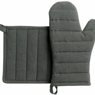 Potholders - Recycled Oven Mitt and Pot Holder Jona Ombre 15 X 30 - MAISON VIVARAISE - SDE VIVARAISE WINKLER