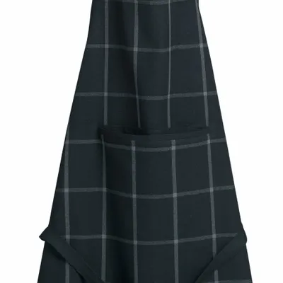 Aprons - Doha Recycled Kitchen Apron Noir 80 X 85 - MAISON VIVARAISE - SDE VIVARAISE WINKLER
