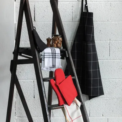 Aprons - Doha Recycled Kitchen Apron Noir 80 X 85 - MAISON VIVARAISE - SDE VIVARAISE WINKLER