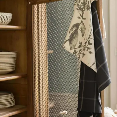 Dish towels - Recycled Tea Towel Doha Noir 50 X 70 - MAISON VIVARAISE - SDE VIVARAISE WINKLER